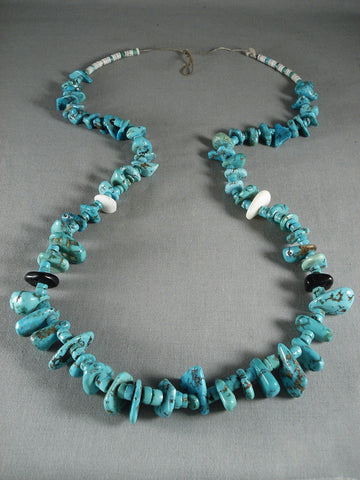 Very Old Vintage Navajo Turquoise Nugget Necklace