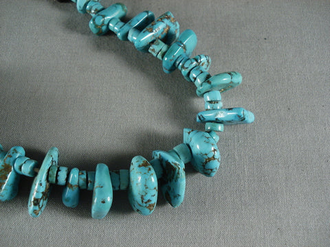 Very Old Vintage Navajo Turquoise Nugget Necklace