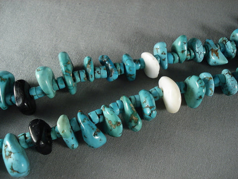 Very Old Vintage Navajo Turquoise Nugget Necklace