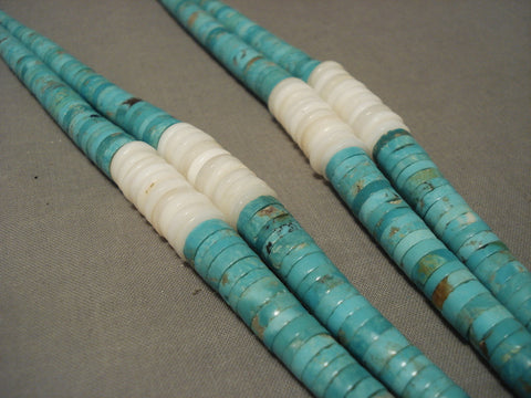 Ultra Rare Vintage Navajo/ Santo Domingo #8 Turquoise Necklace