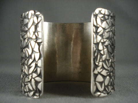 Museu Navajo Silver 'Falling Leaves' Silver Bracelet