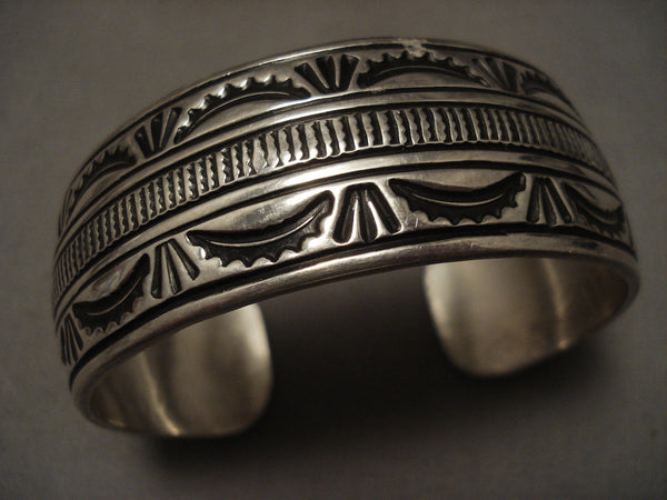 Important Vintage Navajo Ernest Billagody Silver Bracelet