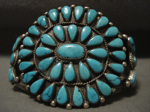 Earlier Museum Vintage Navajo Turquoise Silver Bracelet