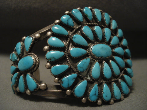 Earlier Museum Vintage Navajo Turquoise Silver Bracelet