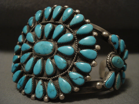 Earlier Museum Vintage Navajo Turquoise Silver Bracelet