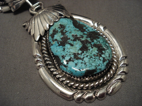 The Best Old Zuni Robert Leekya Turquoise Necklace