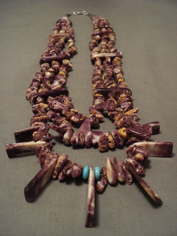 Museum Vintage Navajo Spiny Oyster Turquoise Silver Necklace