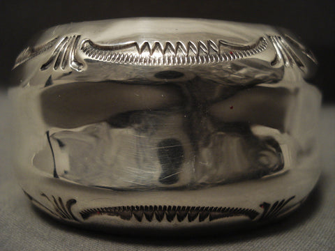 Advanced Silver Work And Important Navajo Orville Tsinnie Silver Bracelet