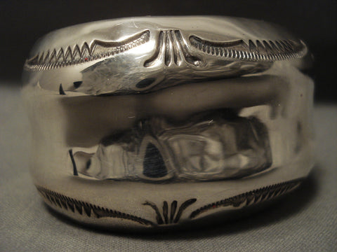 Advanced Silver Work And Important Navajo Orville Tsinnie Silver Bracelet