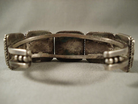 Very Unique Vintage Zuni Squared Turquoise Bracelet