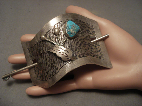 One Of The Largest Old Navajo Hair Barrettes