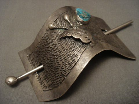 One Of The Largest Old Navajo Hair Barrettes