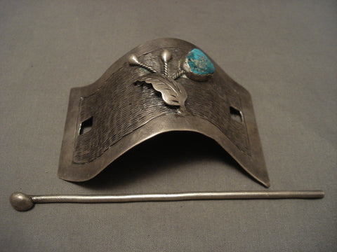 One Of The Largest Old Navajo Hair Barrettes