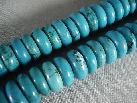 Huge Vintage Navajo 'Spider Turquoise' Silver Nugget Necklace Old