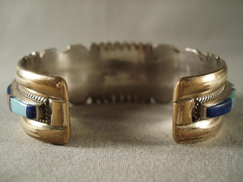 Mosaic Genius Vintage Zuni Silver Bracelet