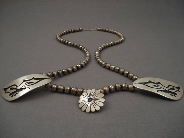 Museum Vintage Navajo Tsosie Silver Butterfly Necklace Old