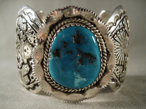 Ceremonial Dance Vintage Navajo Silver Bracelet