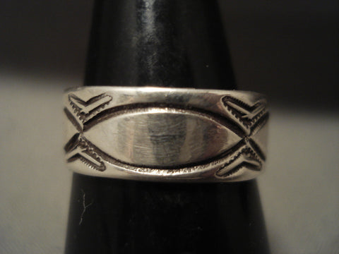 1910's Vintage Navajo Ingot/coin Silver Ring