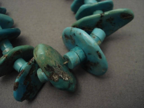 Very Old Vintage Navajo Turquoise Heishi Necklace