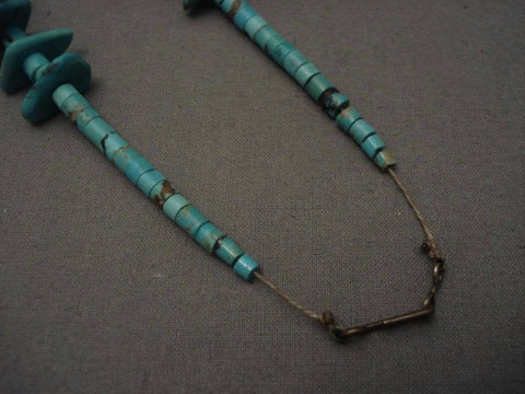 Very Old Vintage Navajo Turquoise Heishi Necklace