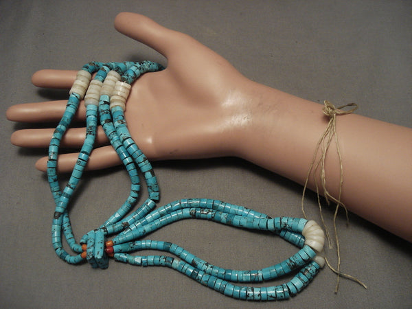 One Of The Finest Old Santo Domingo Turquoise Necklace