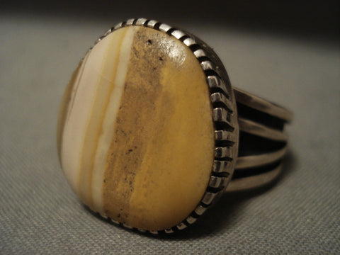 The Best Vintage Navajo Tommy Jackson 'Nature Scene Agate' Silver Ring