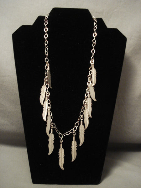 Museum Vintage Navajo 'Plethora Of Feathers' Sterling Silver Necklace