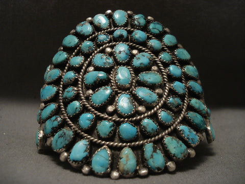 Earlier 1900's Old Navajo Turquoise Silver Bracelet