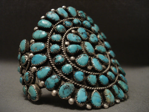 Earlier 1900's Old Navajo Turquoise Silver Bracelet