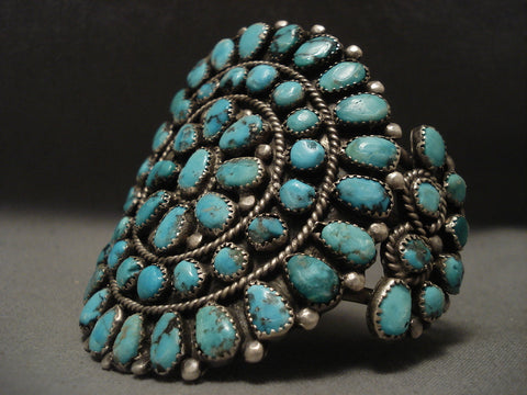 Earlier 1900's Old Navajo Turquoise Silver Bracelet