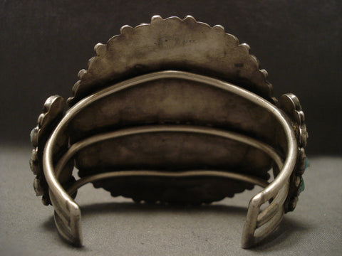 Earlier 1900's Old Navajo Turquoise Silver Bracelet