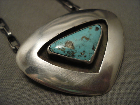 Important Old Hopi Ralph Tawangyaouma Turquoise Necklace