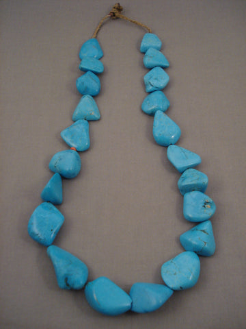 410 Grams Monster Turquoise Nugget Vintage Navajo Necklace