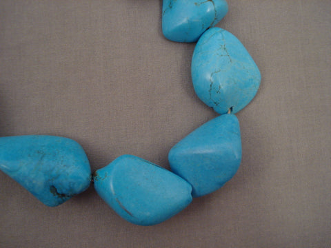 410 Grams Monster Turquoise Nugget Vintage Navajo Necklace