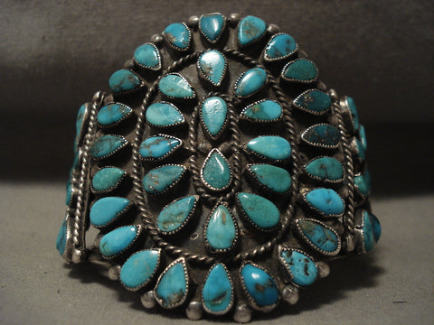 Earlier 1900's Vintage Navajo Turquoise Silver Bracelet