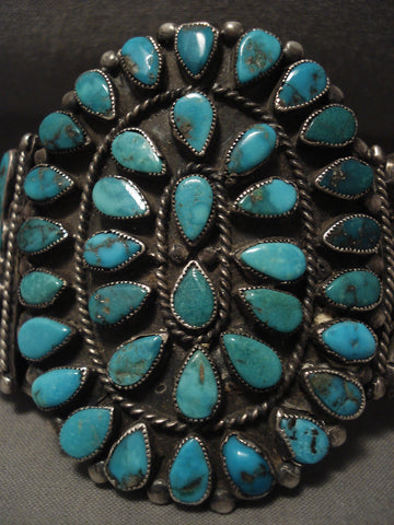 Earlier 1900's Vintage Navajo Turquoise Silver Bracelet