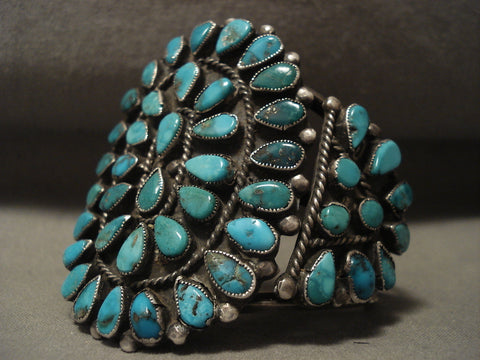 Earlier 1900's Vintage Navajo Turquoise Silver Bracelet