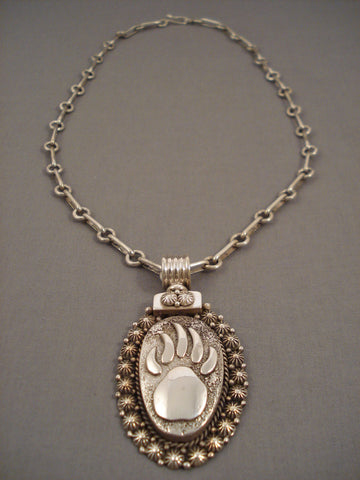 Important Navajo 'Heavy Chain' Silver Necklace