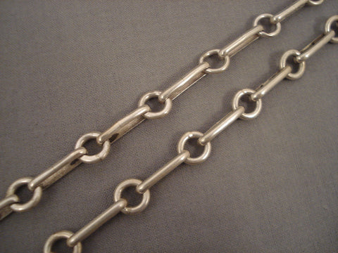 Important Navajo 'Heavy Chain' Silver Necklace