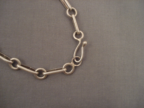 Important Navajo 'Heavy Chain' Silver Necklace