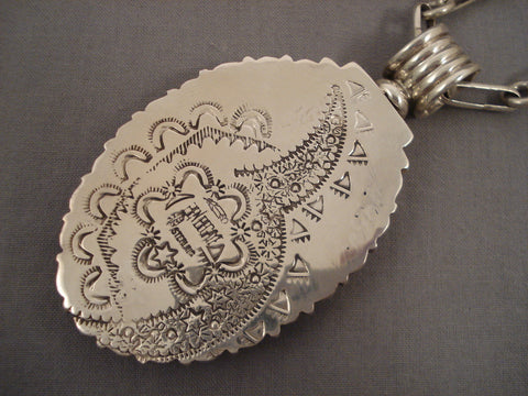 Important Navajo 'Heavy Chain' Silver Necklace