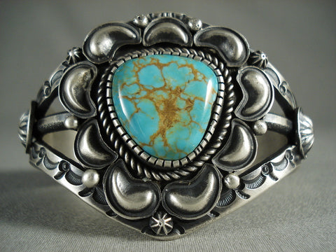 Museum Navajo #8/ Natural Royston Turquoise Silver Bracelet