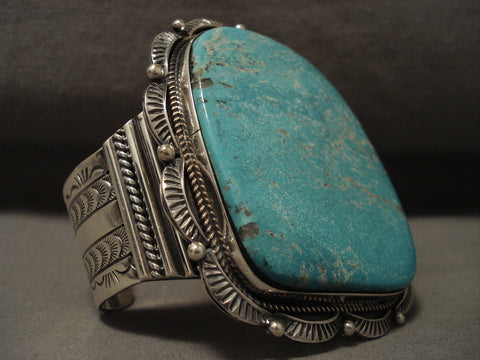 Now That Is A Big Navajo Turquoise Silver Bracelet
