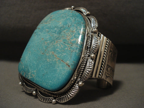 Now That Is A Big Navajo Turquoise Silver Bracelet