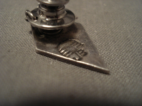 Important Old Navajo Johnny Mike Begay Silver Cufflinks & Tie Tac Set