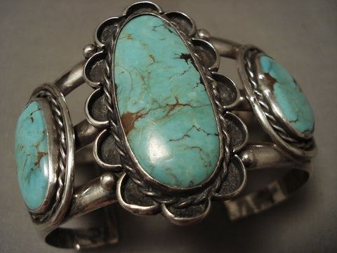 Museum Vintage Navajo Spider Turquoise Silver Bracelet