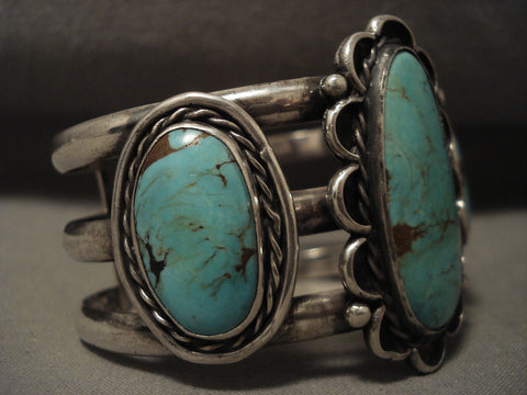 Museum Vintage Navajo Spider Turquoise Silver Bracelet