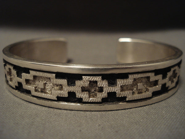 Important Vintage Navajo Famous Artist Vintage Navajo Silver Bracelet