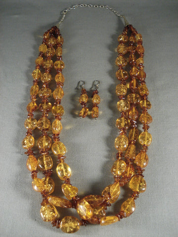 The Best Amber Modernistic Santo Domingo Silver Necklace