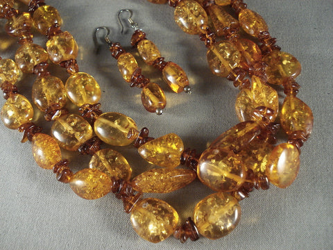 The Best Amber Modernistic Santo Domingo Silver Necklace